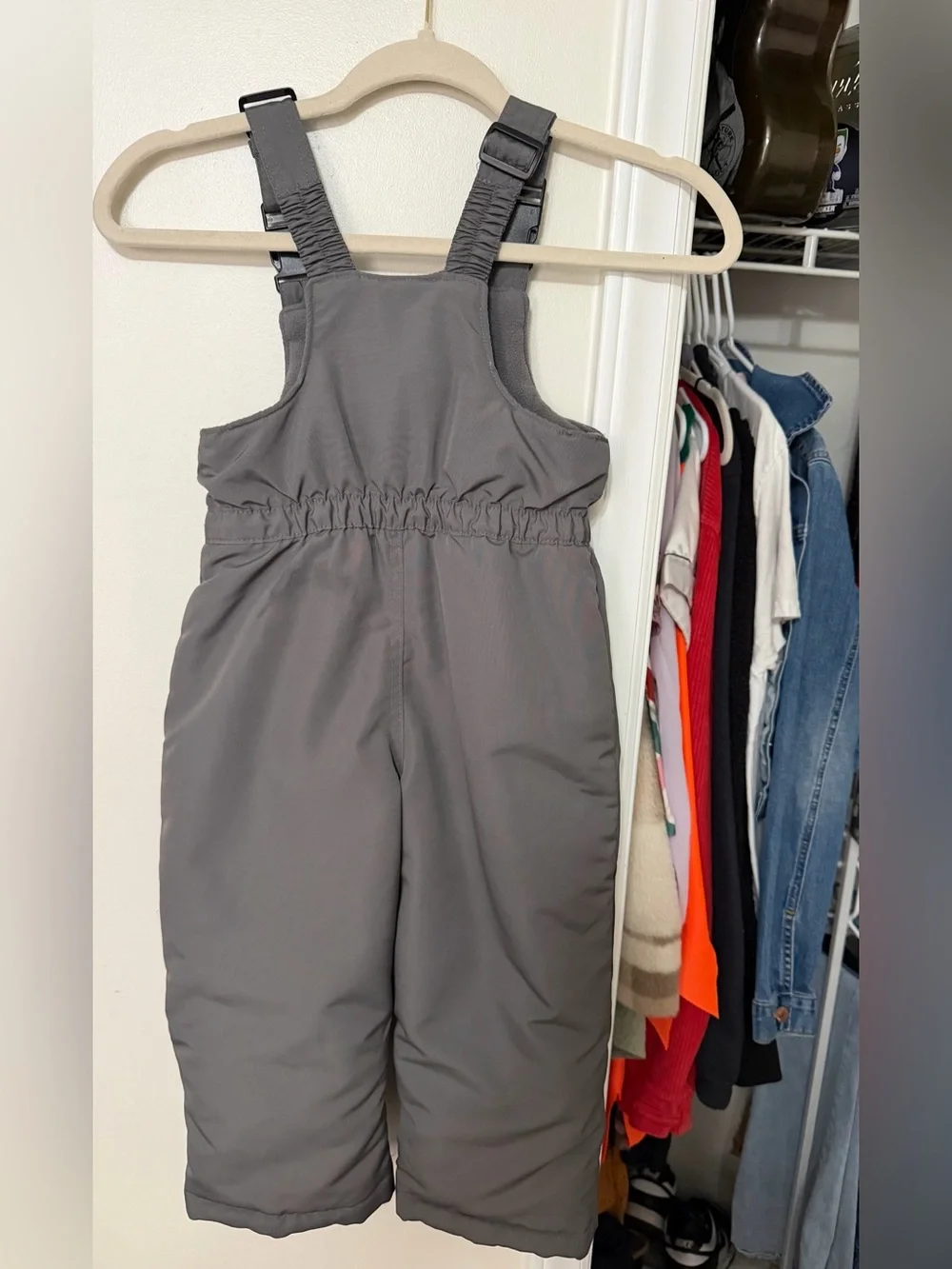 Kids Gray Snow Bib Overalls - TOUGHSKINS
